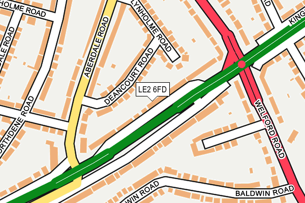 LE2 6FD map - OS OpenMap – Local (Ordnance Survey)