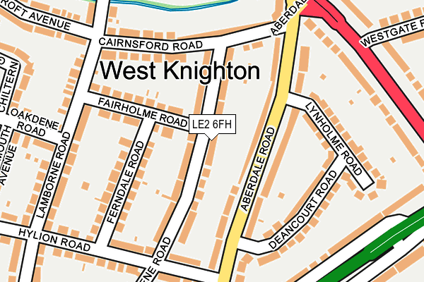 LE2 6FH map - OS OpenMap – Local (Ordnance Survey)