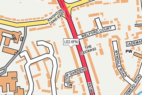 LE2 6FN map - OS OpenMap – Local (Ordnance Survey)