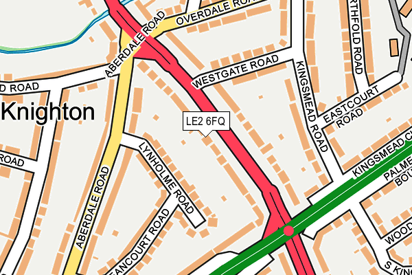 LE2 6FQ map - OS OpenMap – Local (Ordnance Survey)