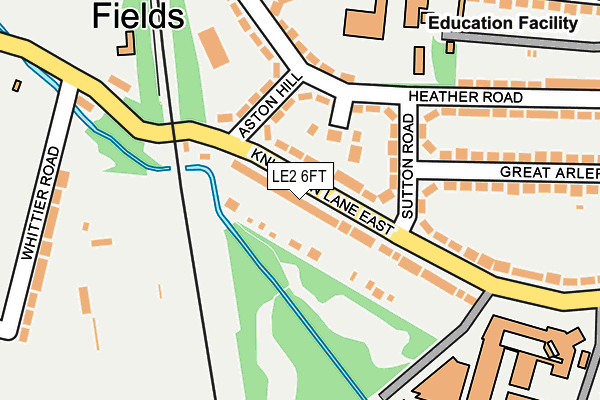 LE2 6FT map - OS OpenMap – Local (Ordnance Survey)