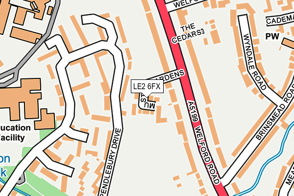 LE2 6FX map - OS OpenMap – Local (Ordnance Survey)
