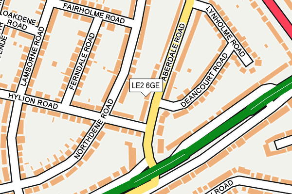 LE2 6GE map - OS OpenMap – Local (Ordnance Survey)