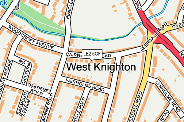 LE2 6GF map - OS OpenMap – Local (Ordnance Survey)