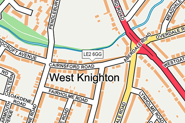 LE2 6GG map - OS OpenMap – Local (Ordnance Survey)