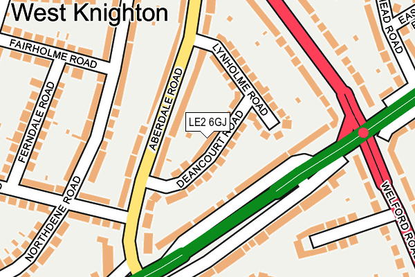 LE2 6GJ map - OS OpenMap – Local (Ordnance Survey)