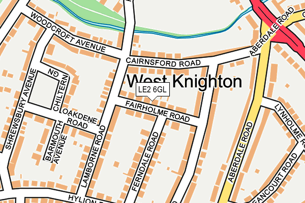 LE2 6GL map - OS OpenMap – Local (Ordnance Survey)