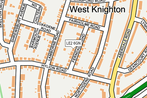 LE2 6GN map - OS OpenMap – Local (Ordnance Survey)