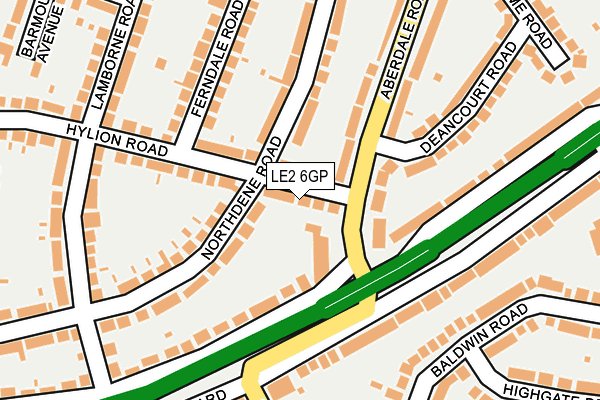 LE2 6GP map - OS OpenMap – Local (Ordnance Survey)