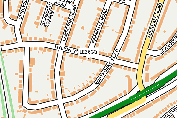 LE2 6GQ map - OS OpenMap – Local (Ordnance Survey)