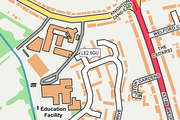 LE2 6GU map - OS OpenMap – Local (Ordnance Survey)