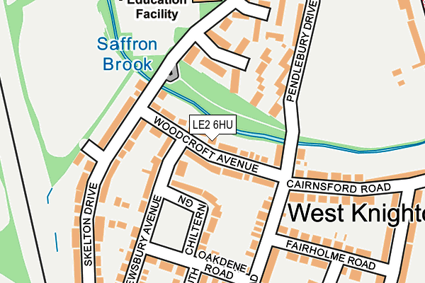 LE2 6HU map - OS OpenMap – Local (Ordnance Survey)