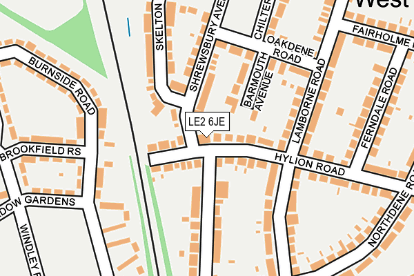 LE2 6JE map - OS OpenMap – Local (Ordnance Survey)