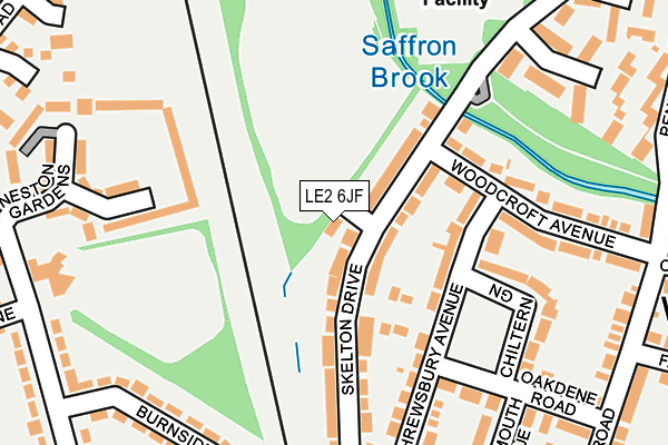 LE2 6JF map - OS OpenMap – Local (Ordnance Survey)