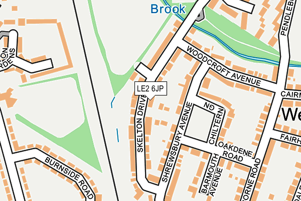 LE2 6JP map - OS OpenMap – Local (Ordnance Survey)