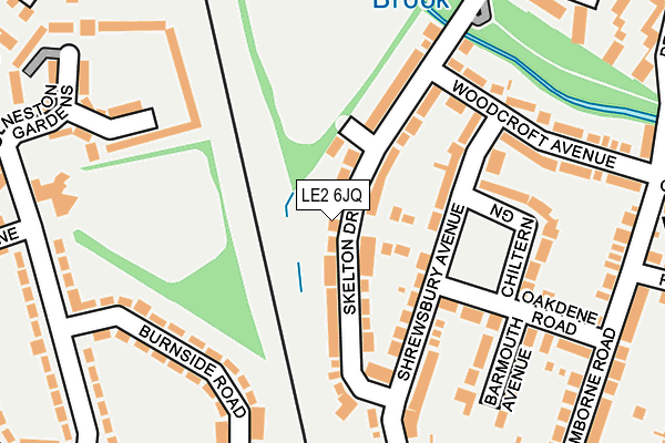 LE2 6JQ map - OS OpenMap – Local (Ordnance Survey)