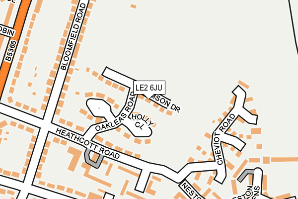 LE2 6JU map - OS OpenMap – Local (Ordnance Survey)