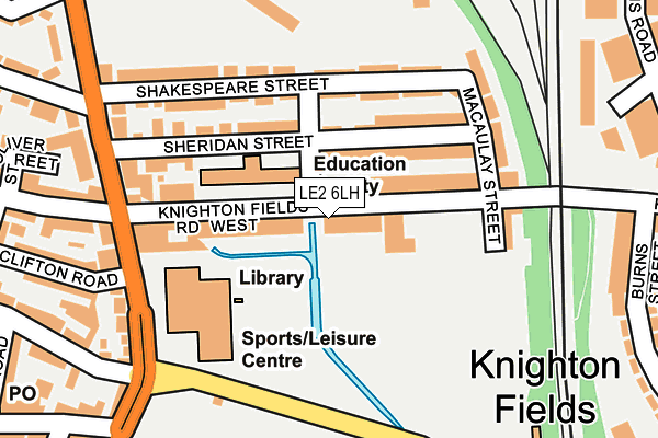 LE2 6LH map - OS OpenMap – Local (Ordnance Survey)