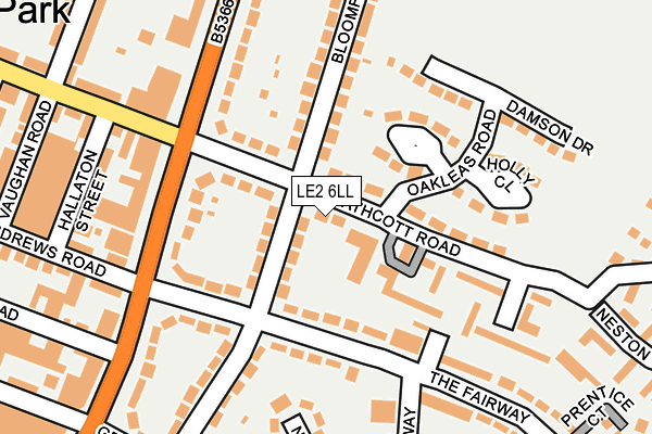 LE2 6LL map - OS OpenMap – Local (Ordnance Survey)