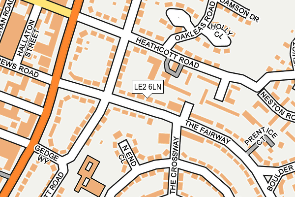 LE2 6LN map - OS OpenMap – Local (Ordnance Survey)
