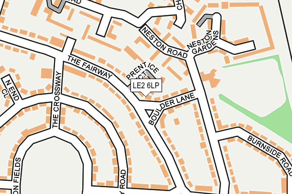 LE2 6LP map - OS OpenMap – Local (Ordnance Survey)