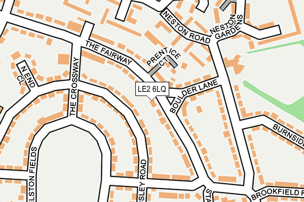 LE2 6LQ map - OS OpenMap – Local (Ordnance Survey)