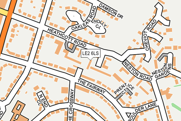 LE2 6LS map - OS OpenMap – Local (Ordnance Survey)