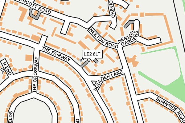 LE2 6LT map - OS OpenMap – Local (Ordnance Survey)