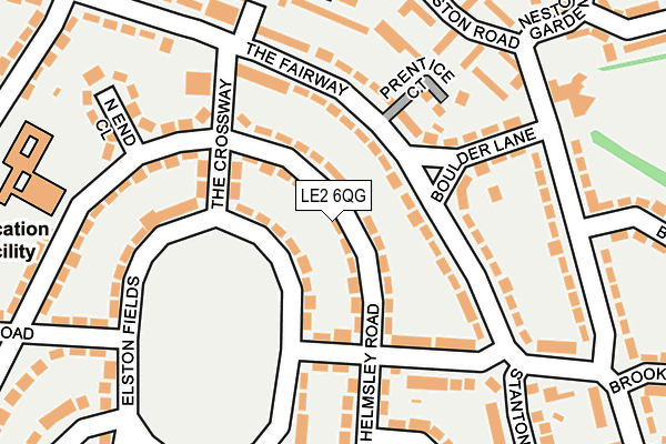 LE2 6QG map - OS OpenMap – Local (Ordnance Survey)
