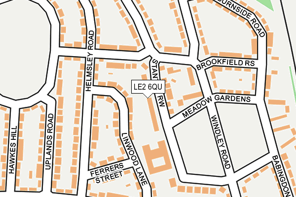 LE2 6QU map - OS OpenMap – Local (Ordnance Survey)