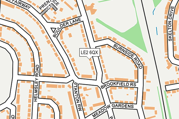 LE2 6QX map - OS OpenMap – Local (Ordnance Survey)