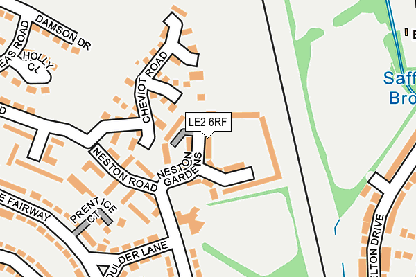 LE2 6RF map - OS OpenMap – Local (Ordnance Survey)