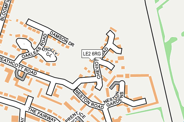 LE2 6RG map - OS OpenMap – Local (Ordnance Survey)