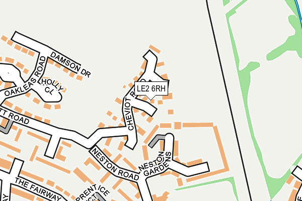 LE2 6RH map - OS OpenMap – Local (Ordnance Survey)