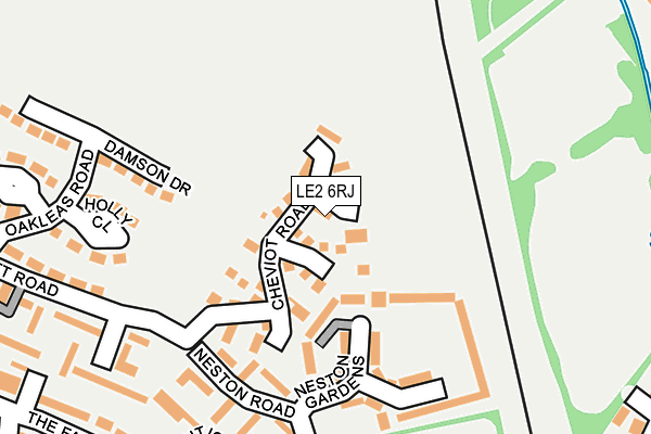 LE2 6RJ map - OS OpenMap – Local (Ordnance Survey)