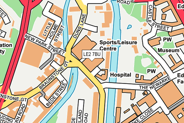 LE2 7BU map - OS OpenMap – Local (Ordnance Survey)