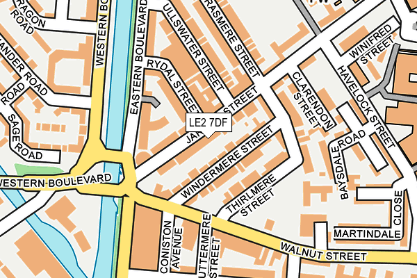 LE2 7DF map - OS OpenMap – Local (Ordnance Survey)