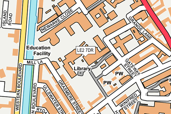 LE2 7DR map - OS OpenMap – Local (Ordnance Survey)
