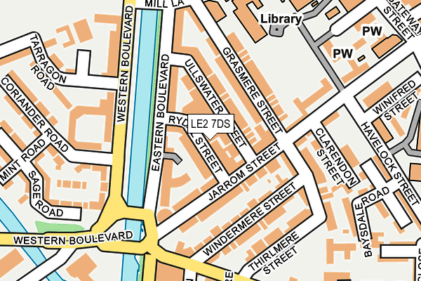 LE2 7DS map - OS OpenMap – Local (Ordnance Survey)