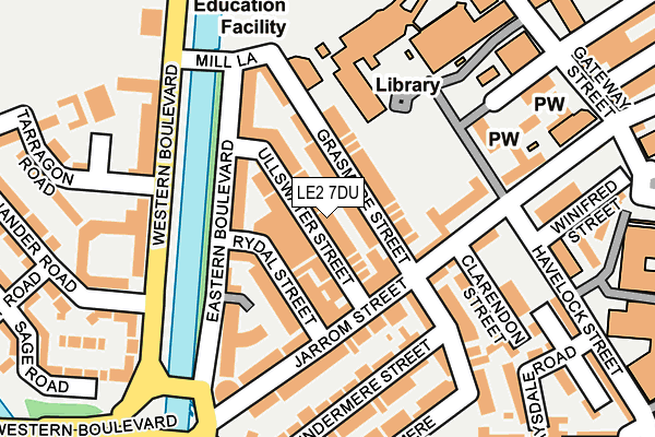 LE2 7DU map - OS OpenMap – Local (Ordnance Survey)