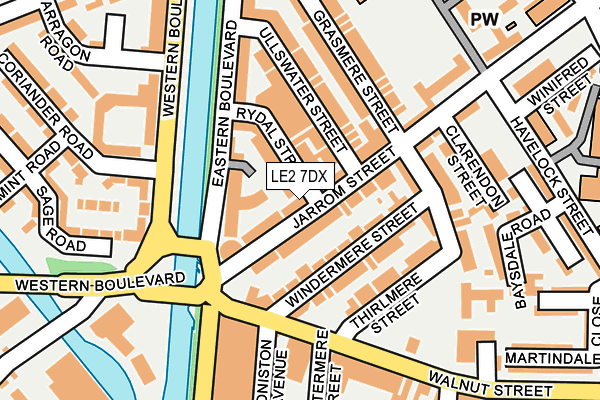 LE2 7DX map - OS OpenMap – Local (Ordnance Survey)