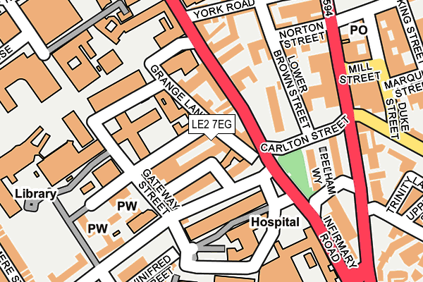 LE2 7EG map - OS OpenMap – Local (Ordnance Survey)