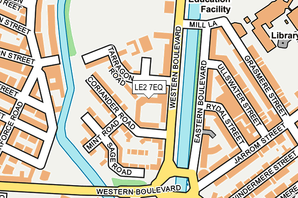 LE2 7EQ map - OS OpenMap – Local (Ordnance Survey)