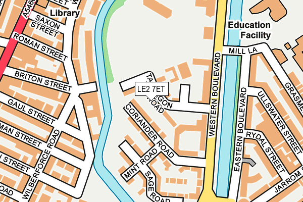 LE2 7ET map - OS OpenMap – Local (Ordnance Survey)