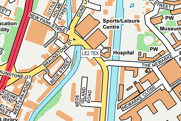 LE2 7EX map - OS OpenMap – Local (Ordnance Survey)
