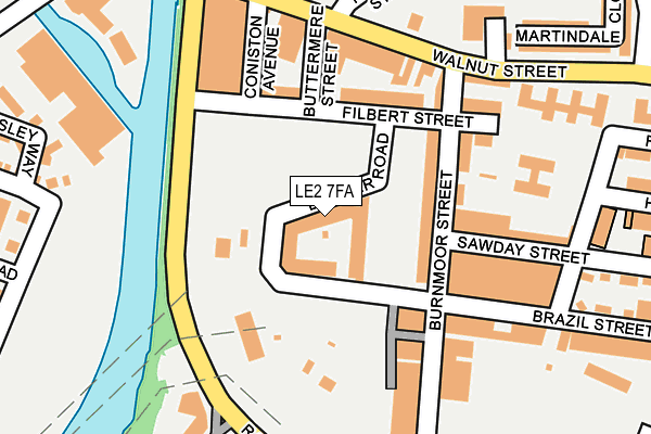 LE2 7FA map - OS OpenMap – Local (Ordnance Survey)