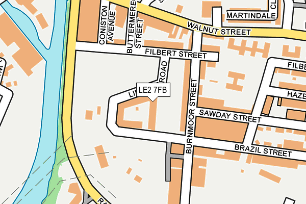 LE2 7FB map - OS OpenMap – Local (Ordnance Survey)