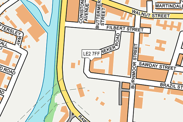 LE2 7FF map - OS OpenMap – Local (Ordnance Survey)