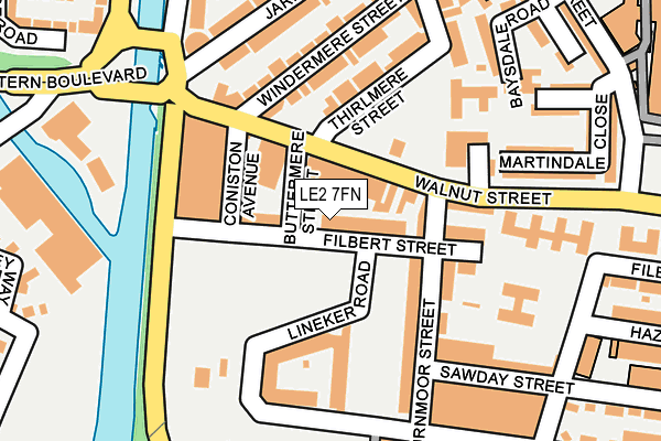 LE2 7FN map - OS OpenMap – Local (Ordnance Survey)