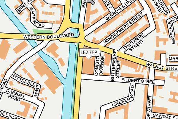 LE2 7FP map - OS OpenMap – Local (Ordnance Survey)